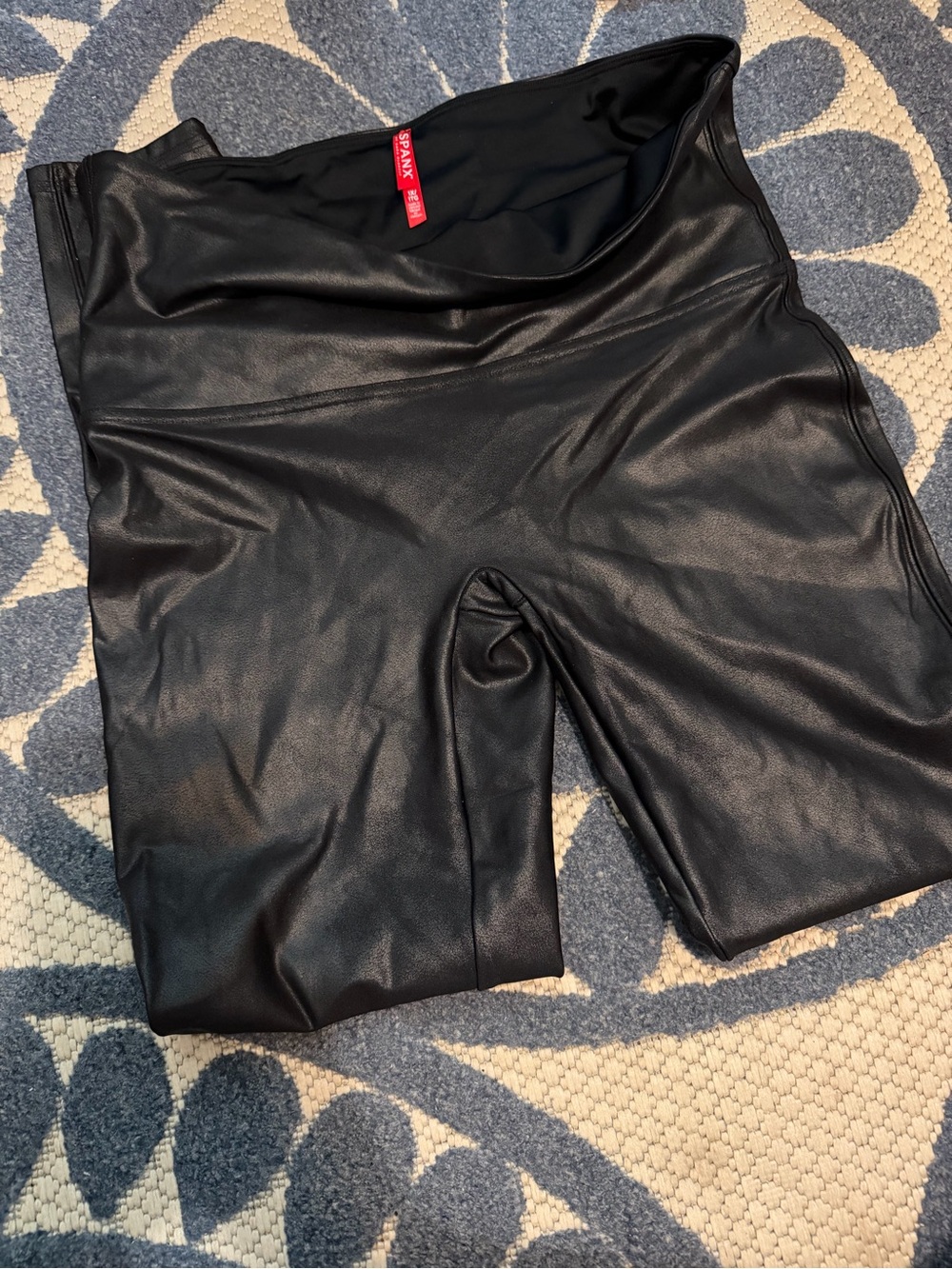 SPANX Black Faux Leather Leggings